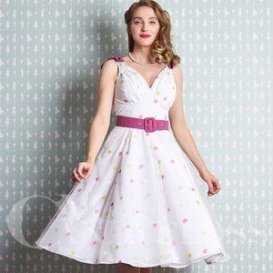 Miss Candyfloss Posy-May Polka Dot Dress